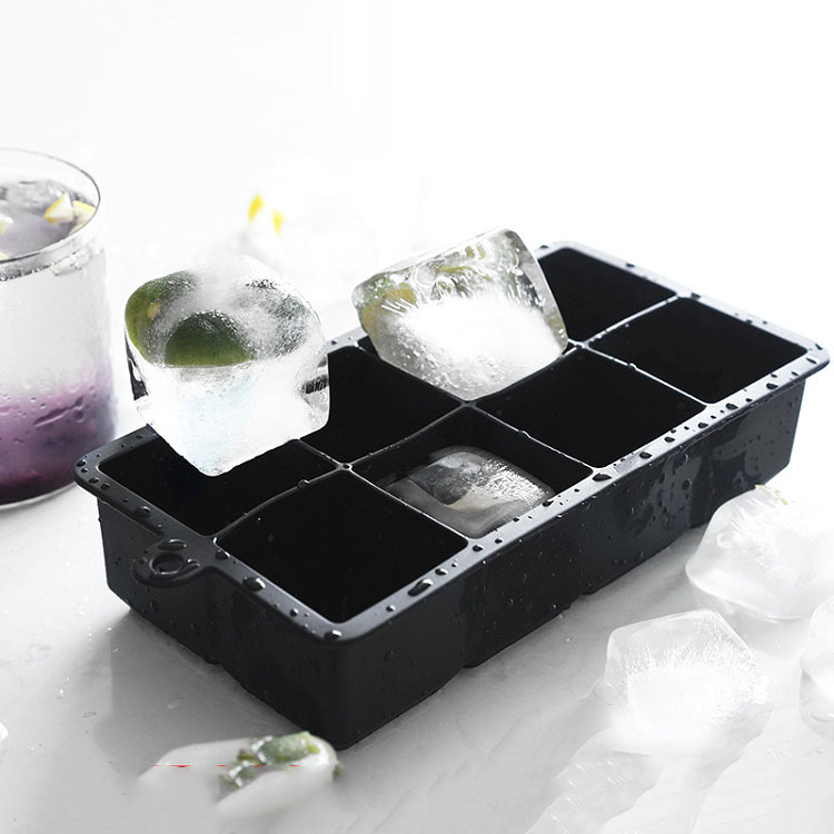 Ice mold ice 8 even square lattice cellular ice hockey mold ice box, 4 hole silicone ice